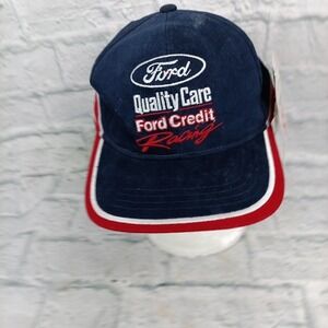 Quality Care Ford Credit Racing #88 Dale Jarrett Men Blue Adj Snapback   Hat #4